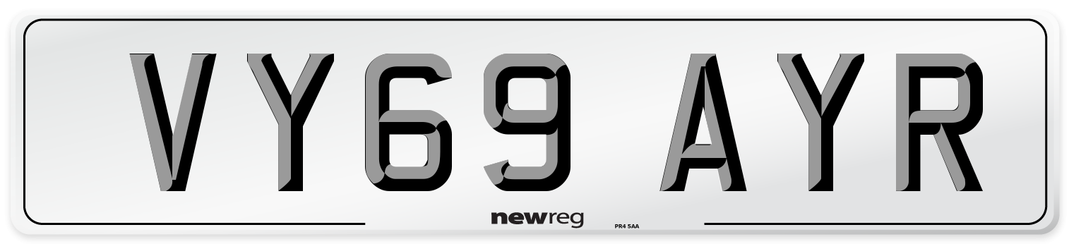 VY69 AYR Number Plate from New Reg
